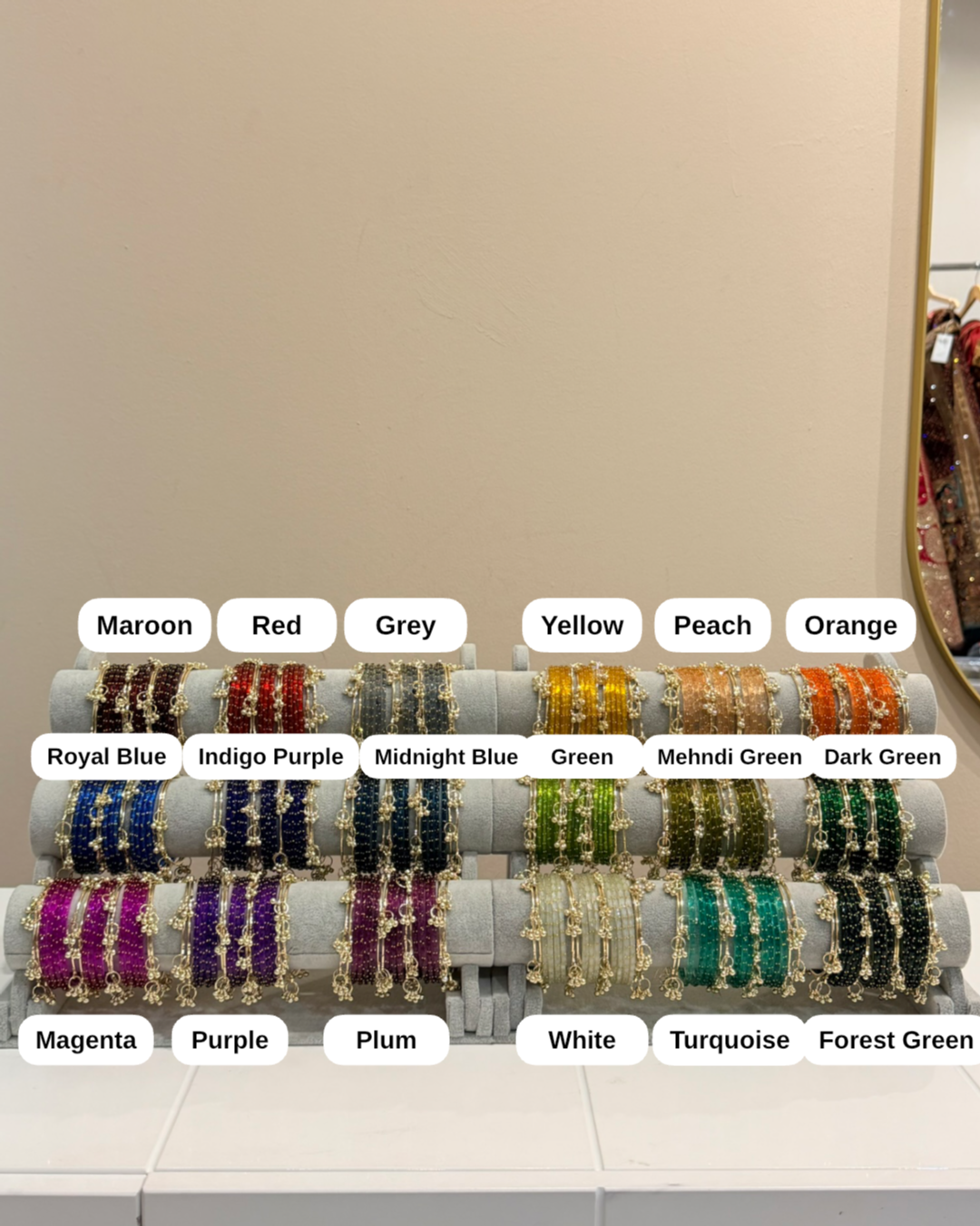 Kashmiri Bangles Set (19-Teilig) Colourful