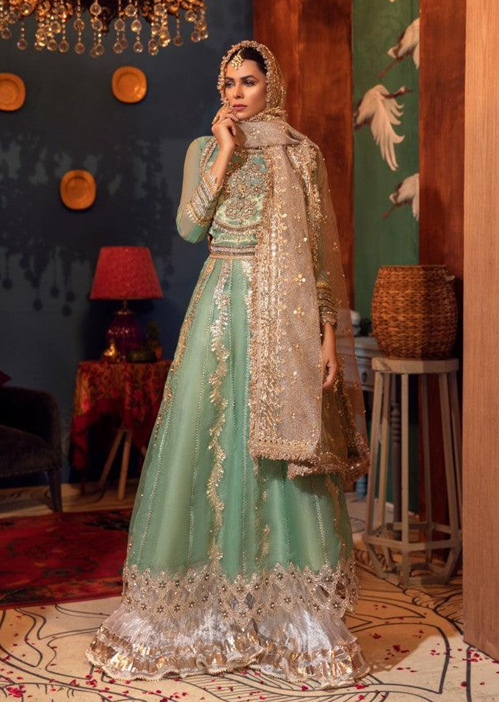 Turquoise Dress by Khuda Baksh - BL24