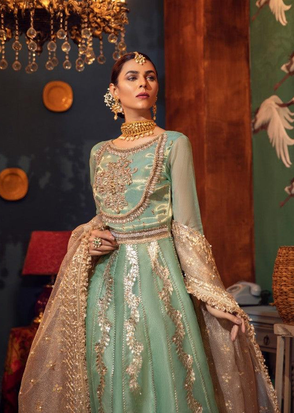 Turquoise Dress by Khuda Baksh - BL24