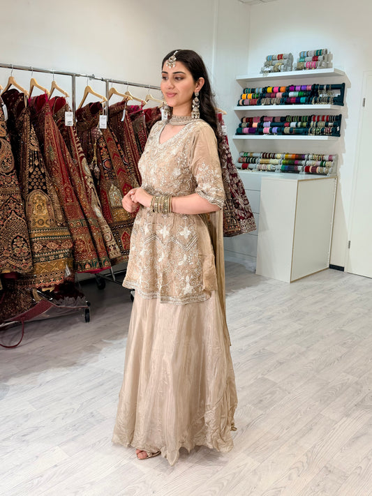 Embellished Tissue Silk Lehenga - Designer Dupatta 10