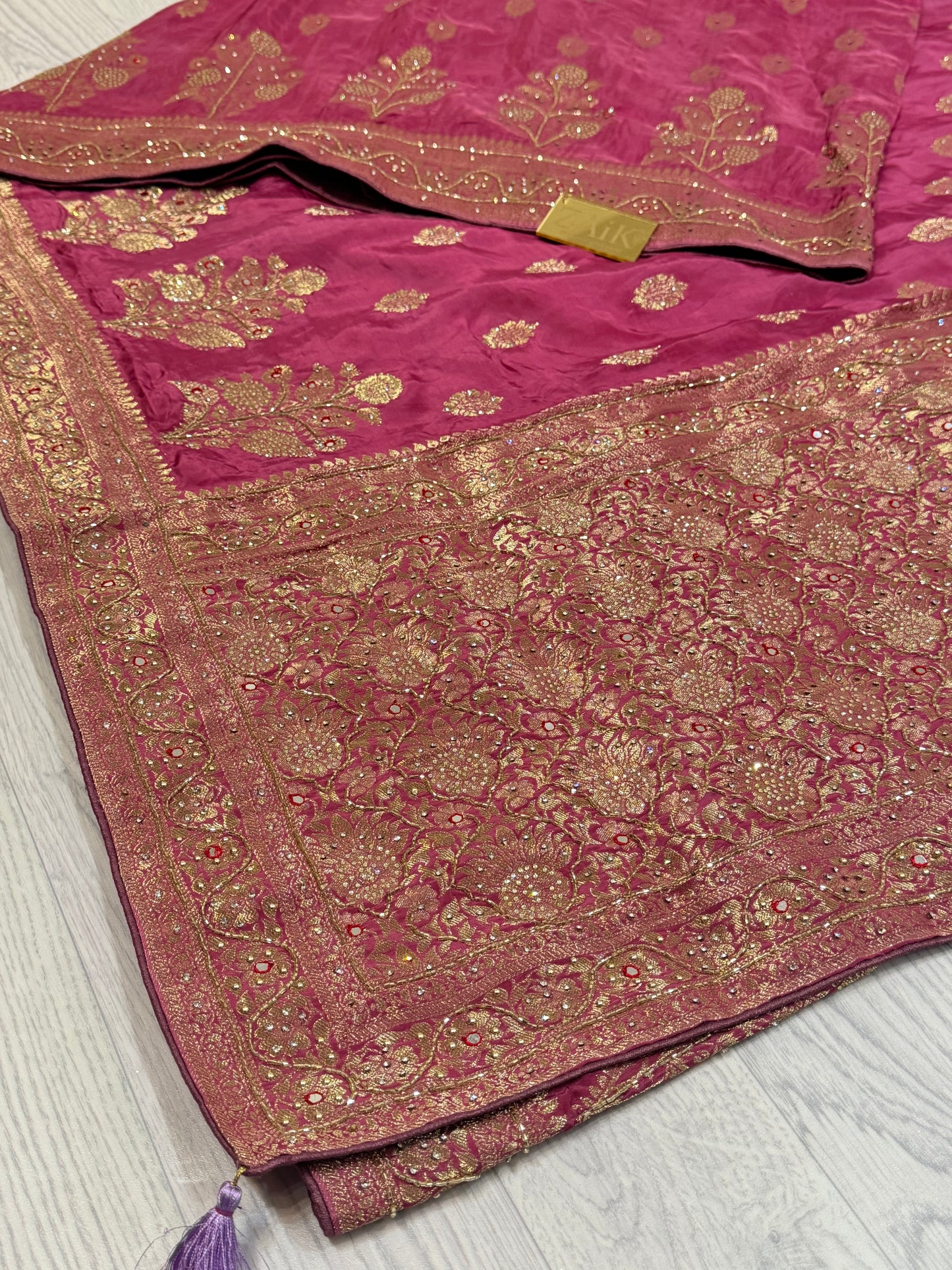 Rose Pink Banarasi Saree