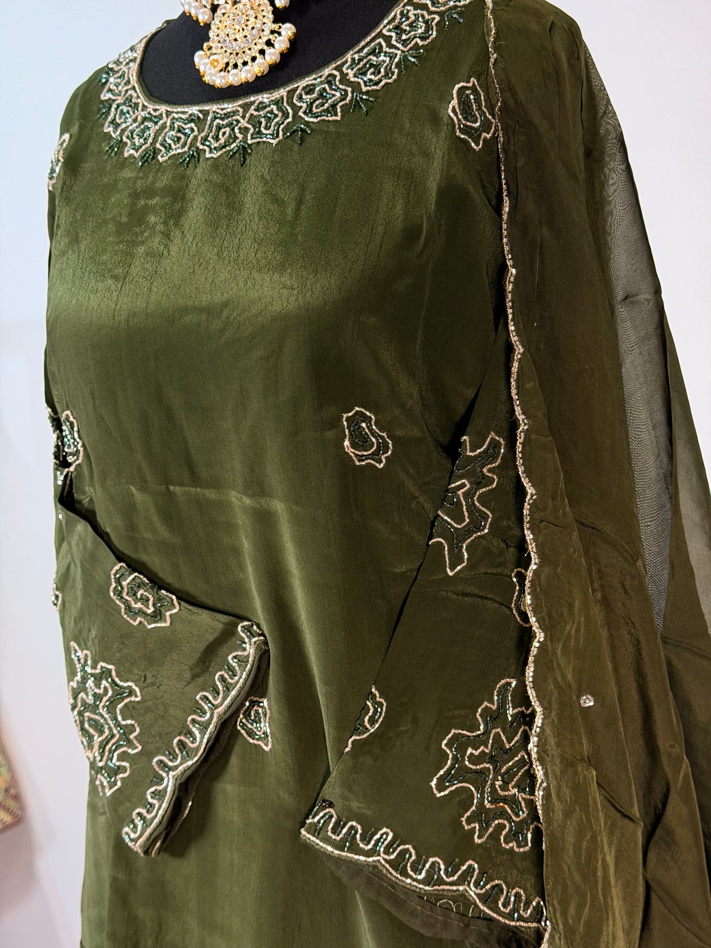 Embellished Silk Suit 6