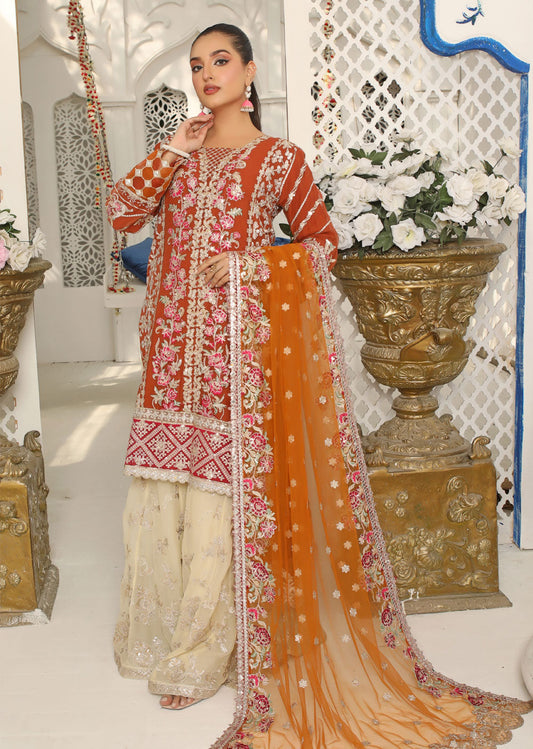 Rust Orange Gharara Suit