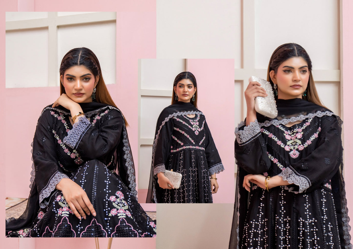 Embroidered Anarkali by Rangz
