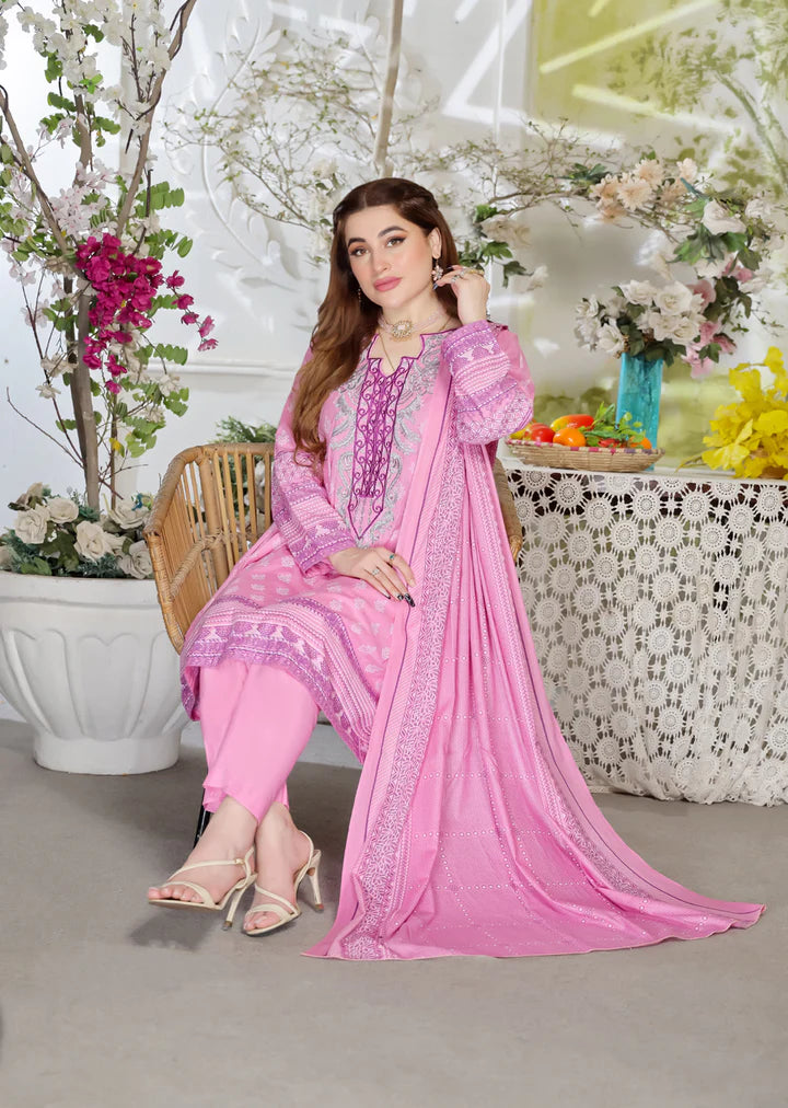 47006 Pink Lawn Suit