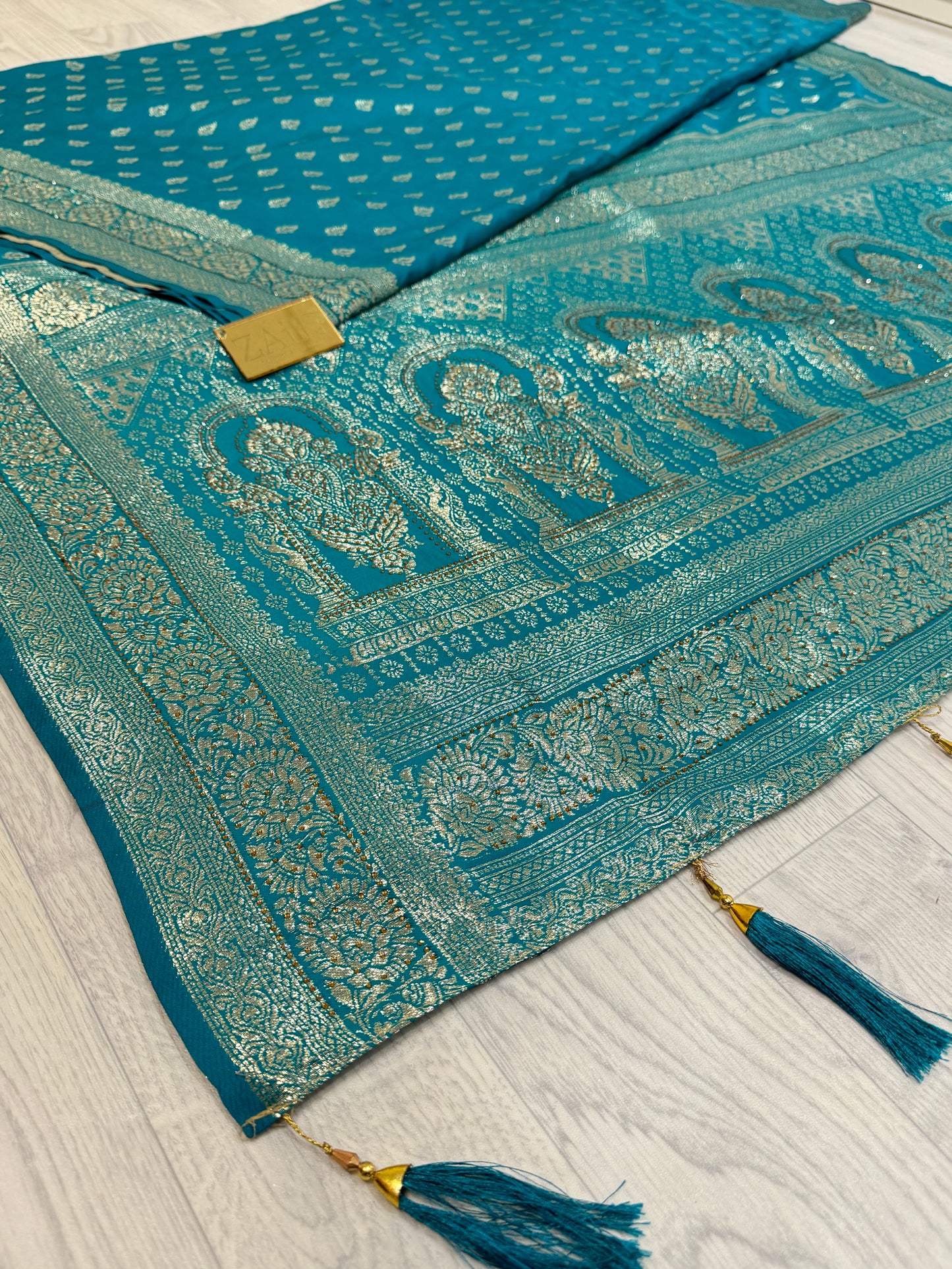 Blue Banarasi Saree