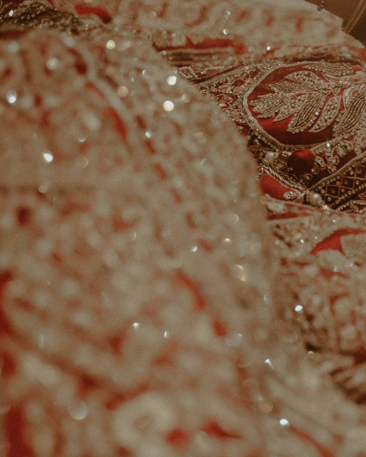 Dark Red / Gold Bridal Lehenga