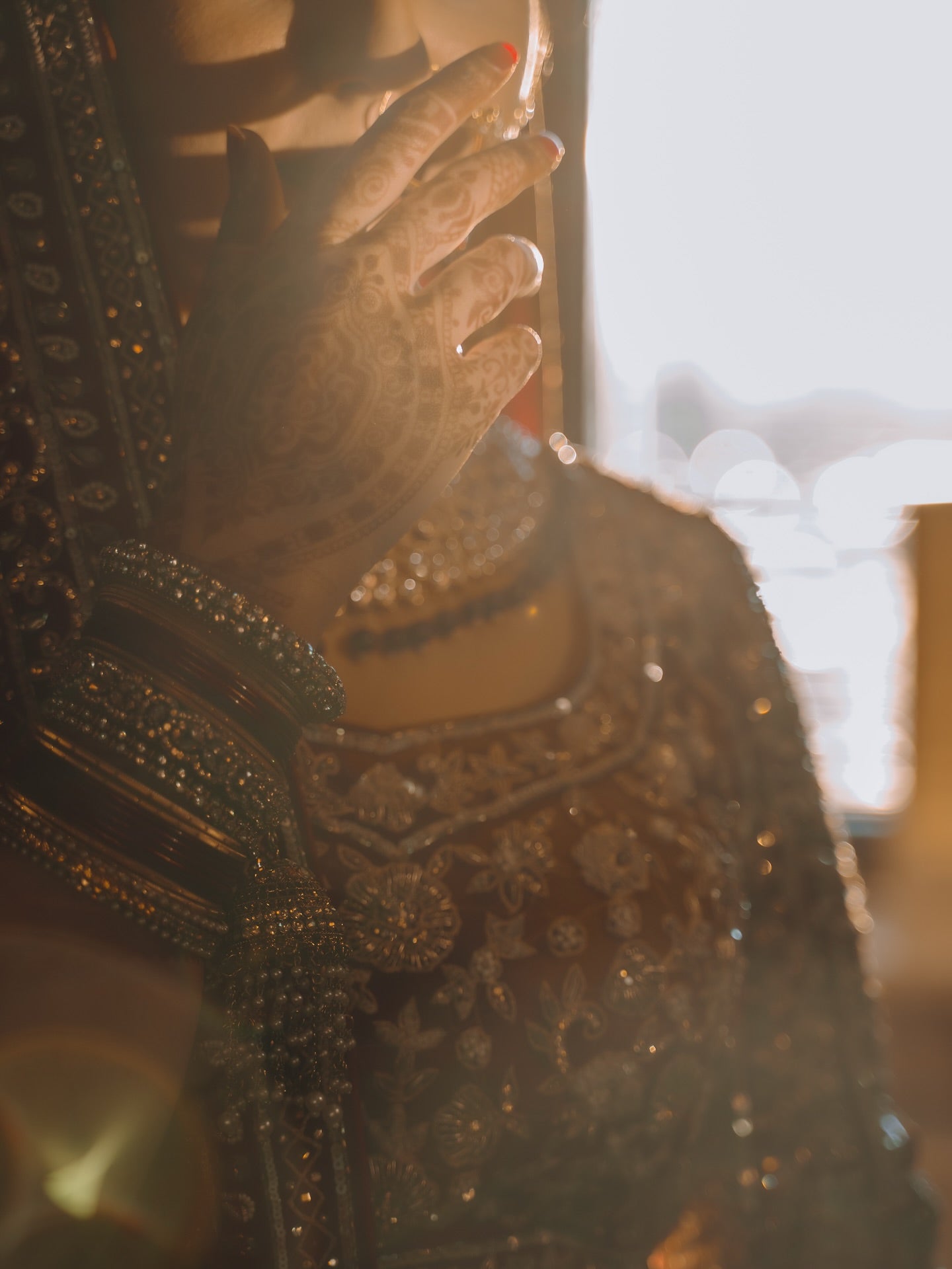 Dark Red / Gold Bridal Lehenga