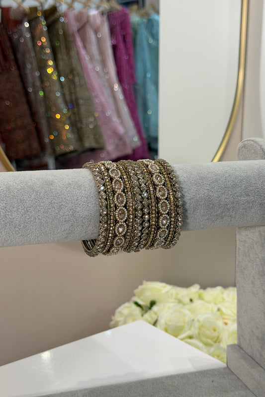 Gold Metal Bangles - 10-teilig - D6