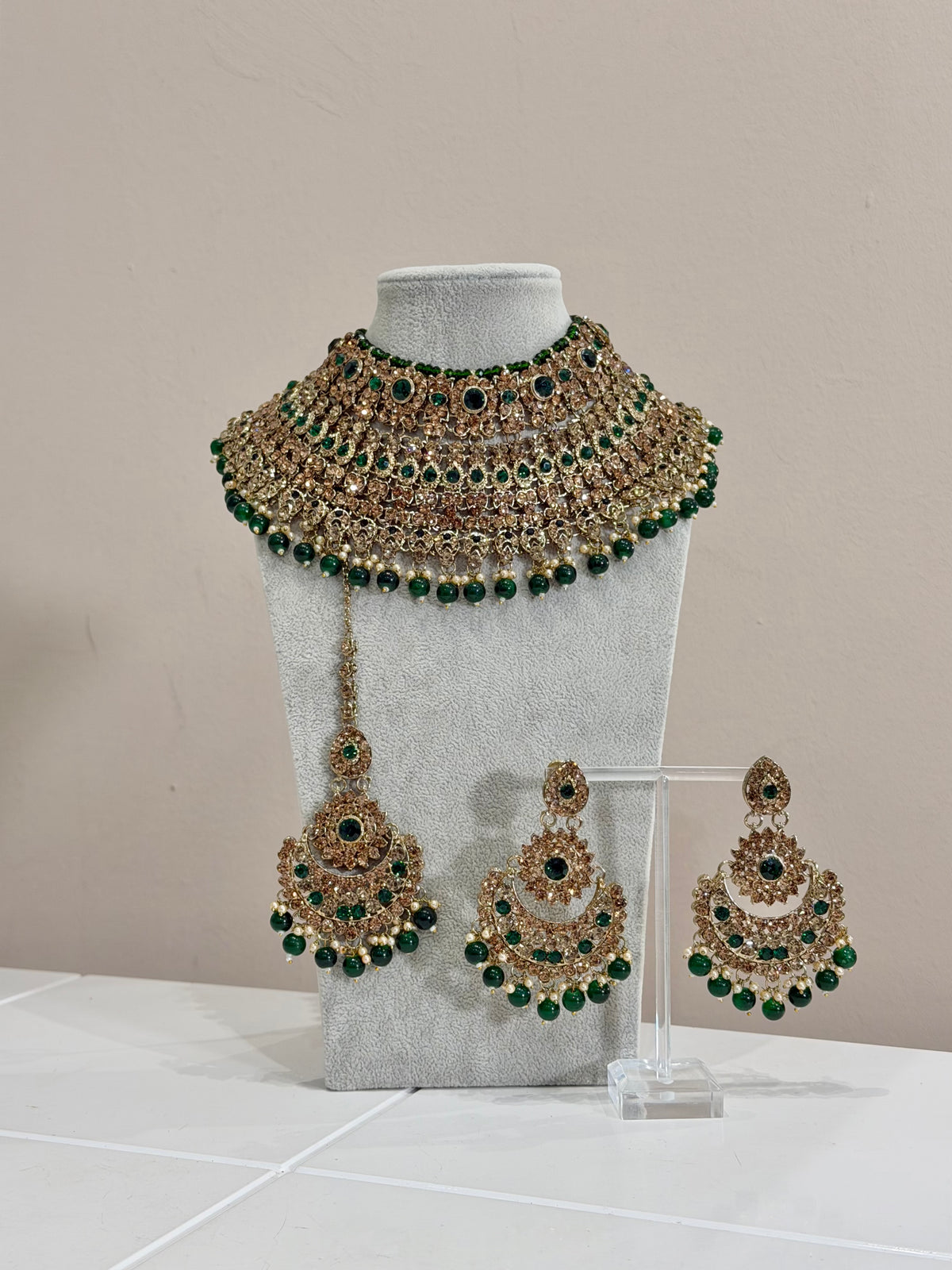 Dunkelgrün LCT Bridal Jewellery Set
