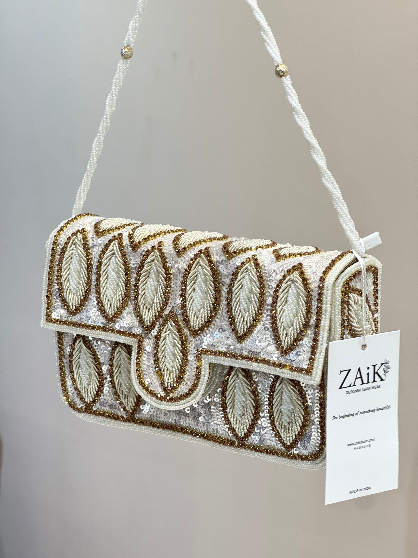 Gold/ White Pearl Bag