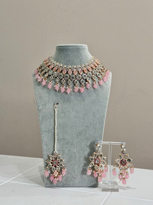 Baby Pink / Rosegold Jewellery Set B26