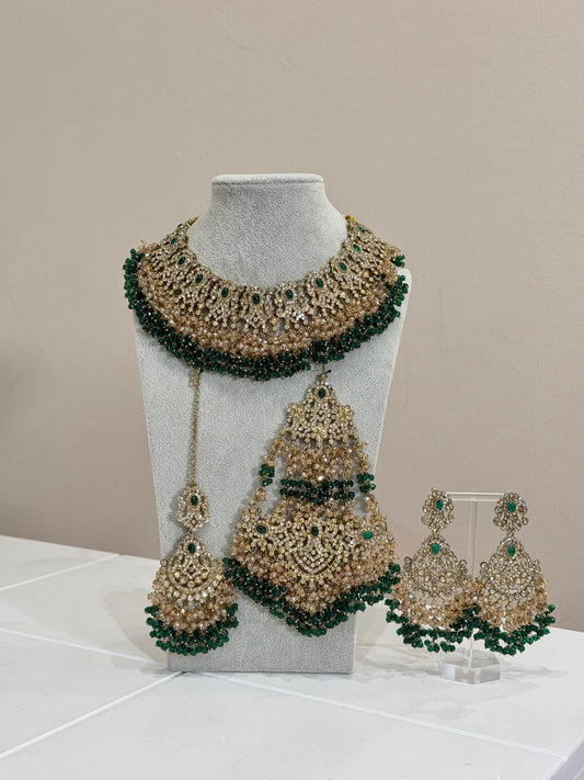 Dark Green Jewellery Set