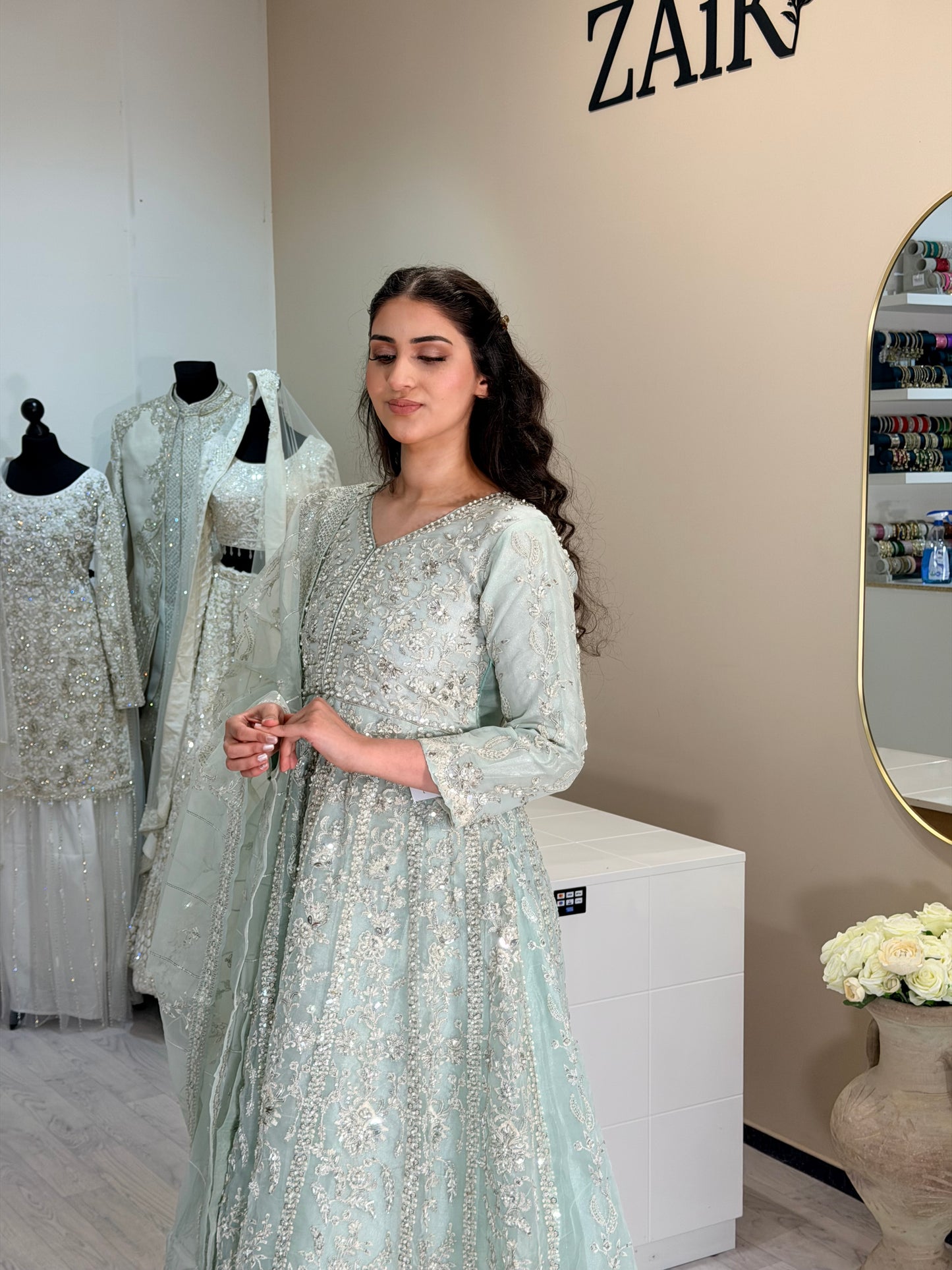 Maxikleid - Mint - Openfront