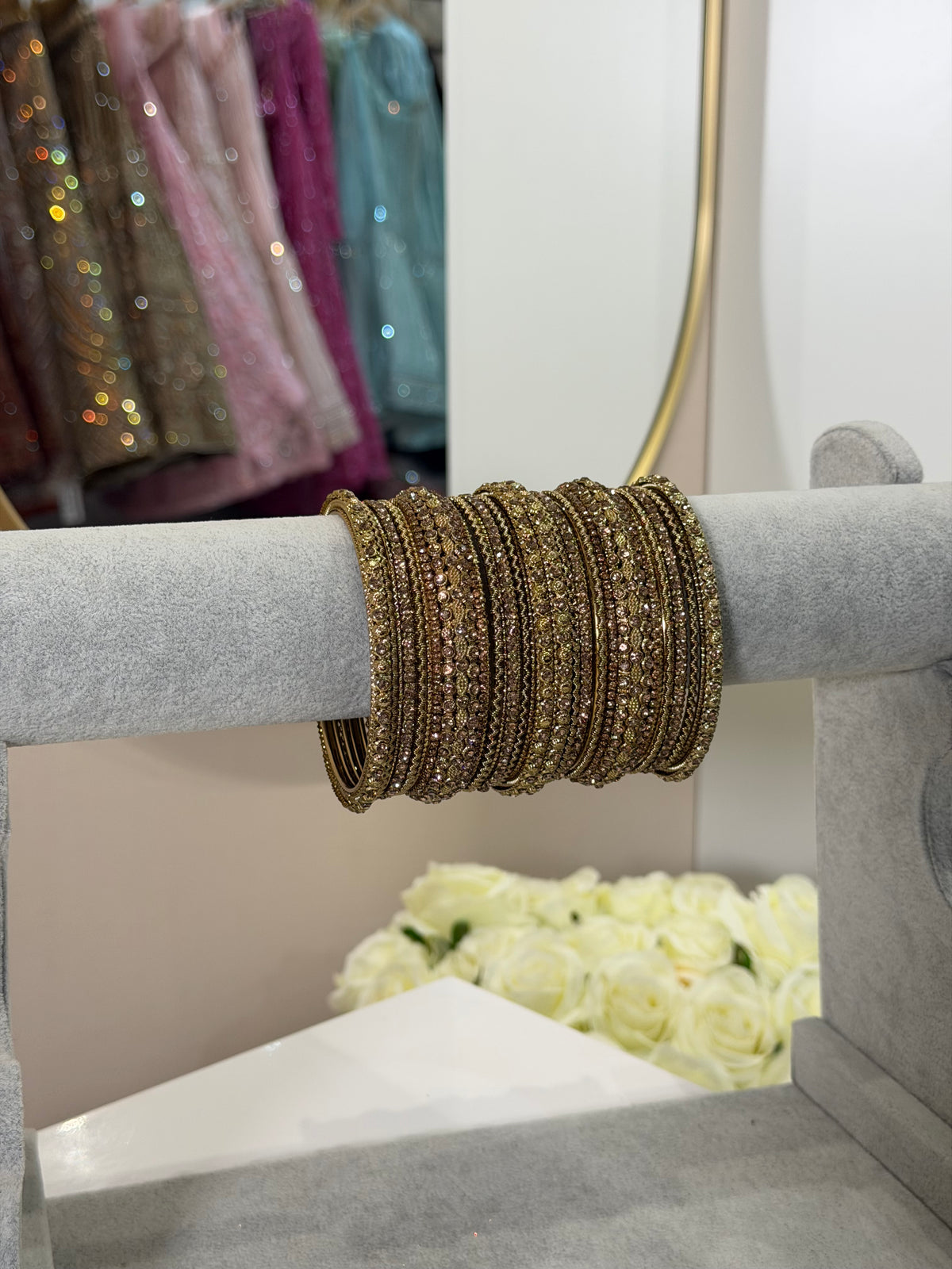 LCT Gold Metal Bangles- Design 2- 18-teilig