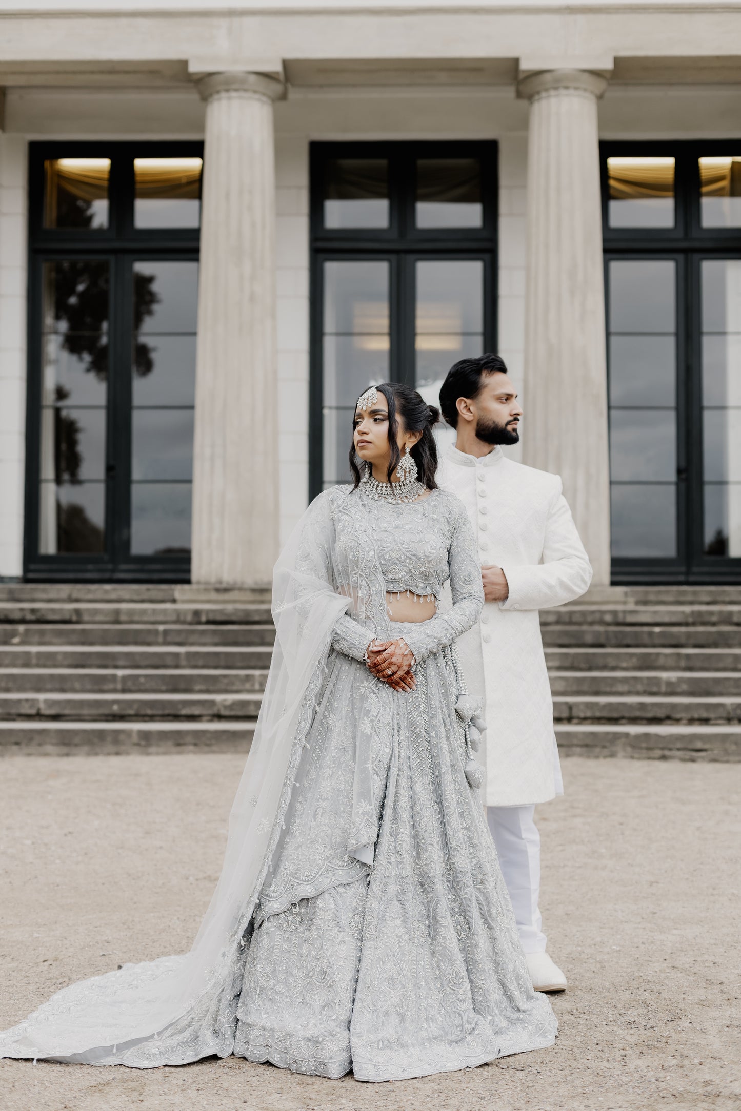 Grey / Silver Bridal Lehenga