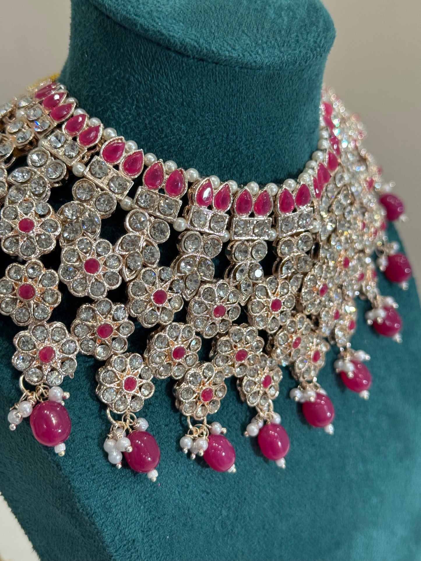Dark Green/Rosegold Jewellery Set