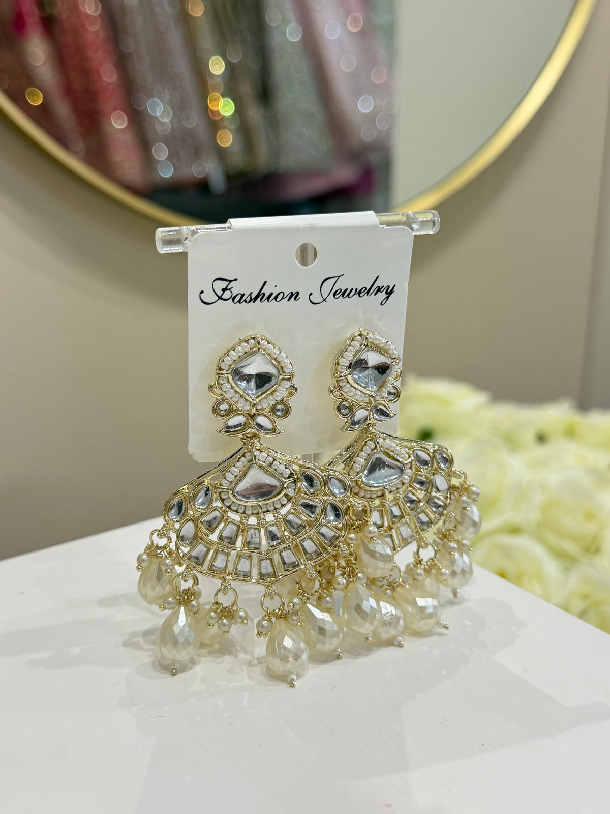 Kanbali Earrings with Pearls