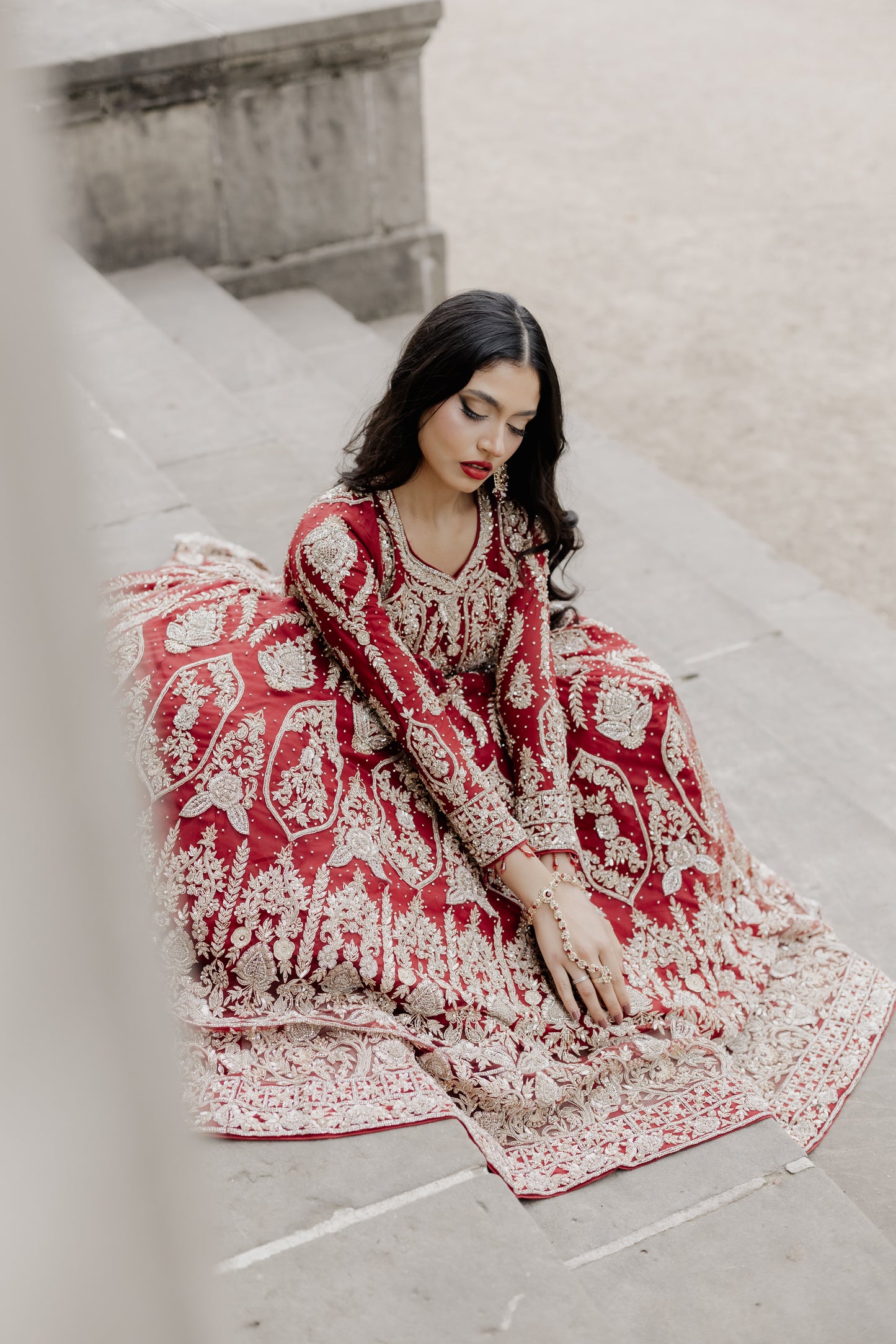 Red / Gold Bridal Lehenga