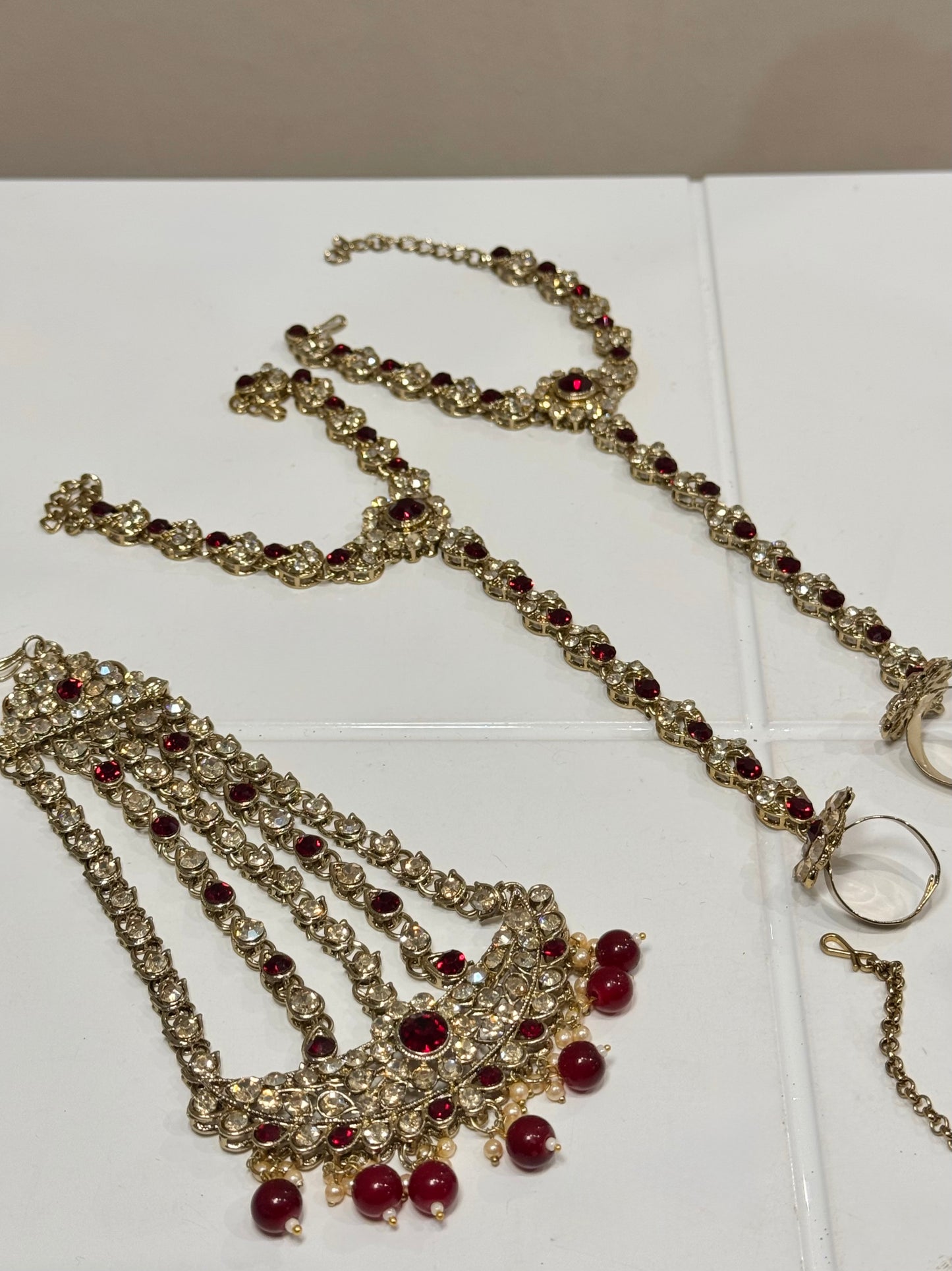 Maroon Bridal Jewellery Set