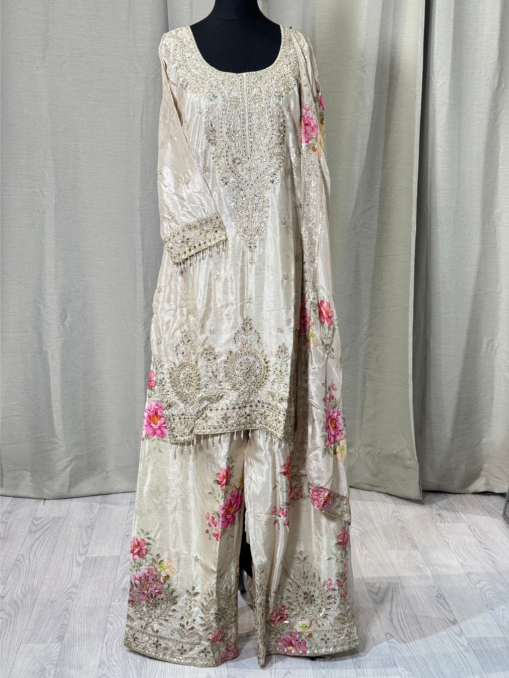 Floral Silk Sharara 16