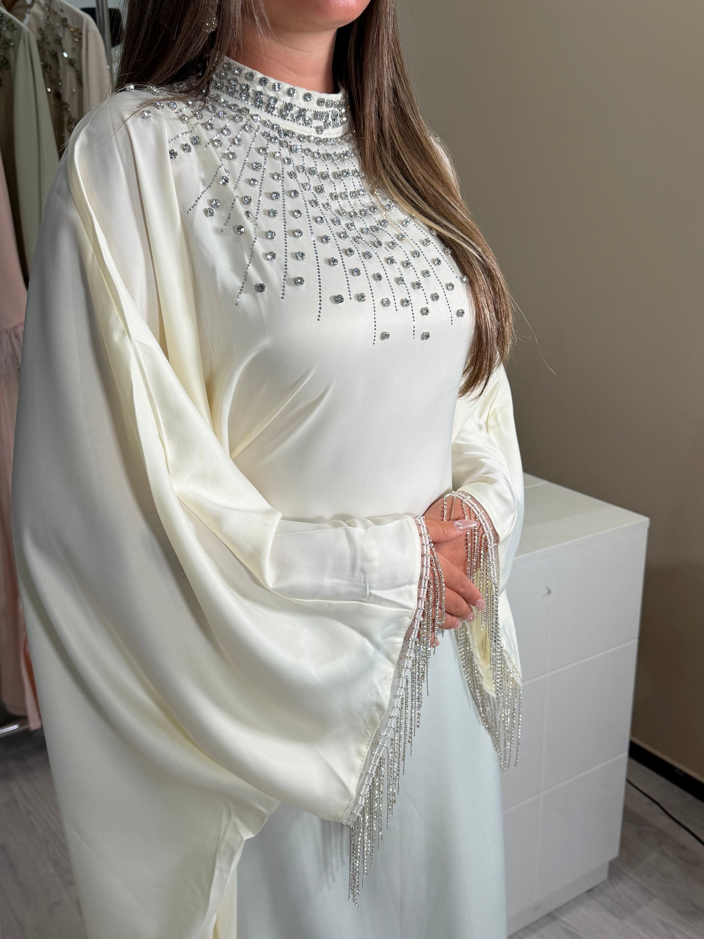 Off White Kaftan + Strass