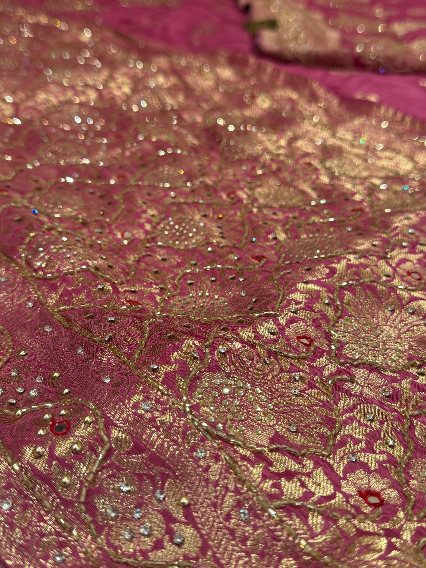 Rose Pink Banarasi Saree