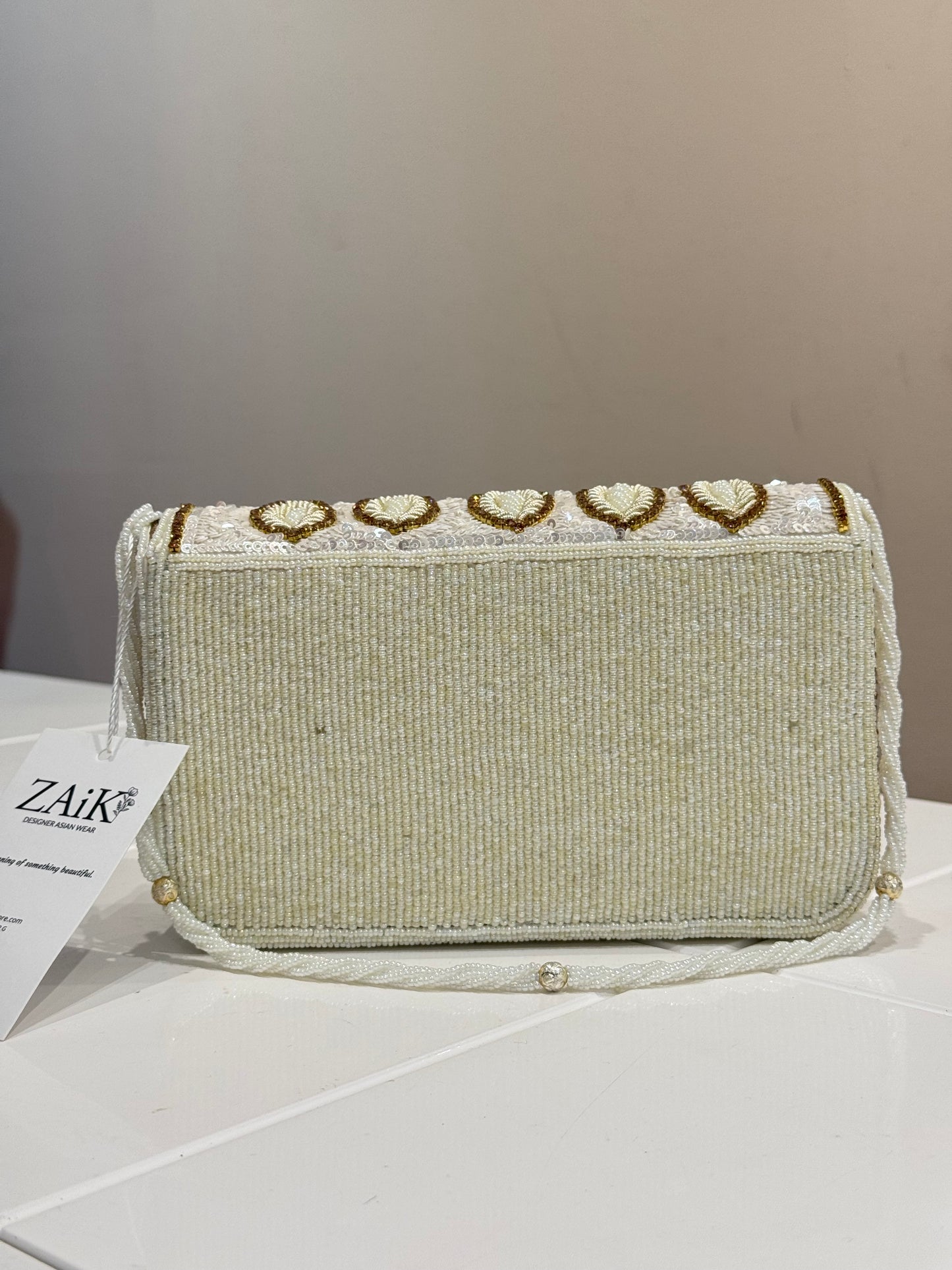 Gold/ White Pearl Bag