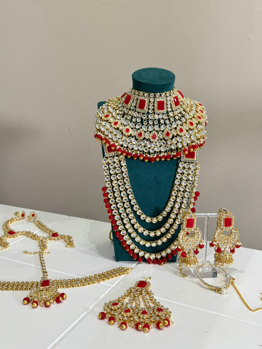Red / Gold Bridal Jewellery Set