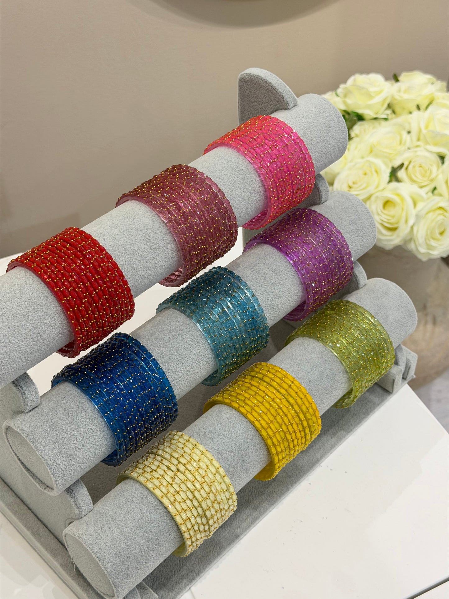 Glas Bangles Set (11-Teilig) Colourful