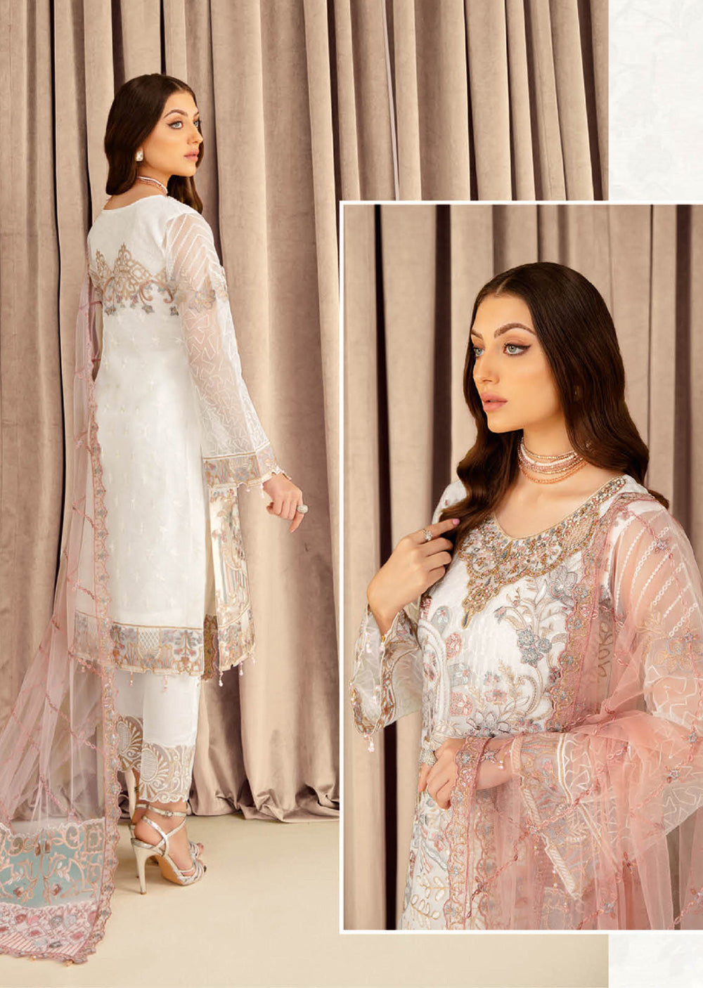 Ramsha White Minhal Suit BL24