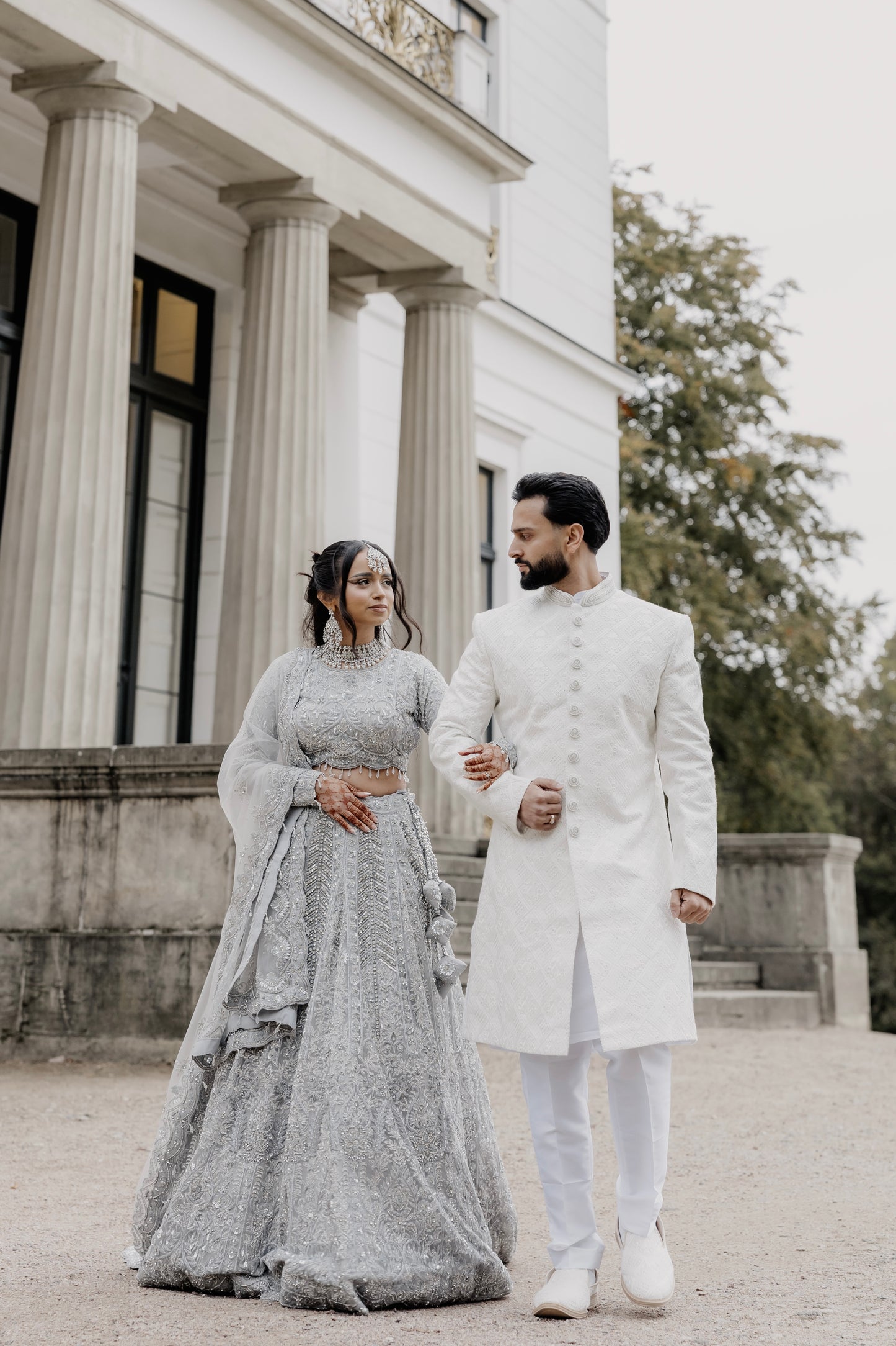 Grey / Silver Bridal Lehenga