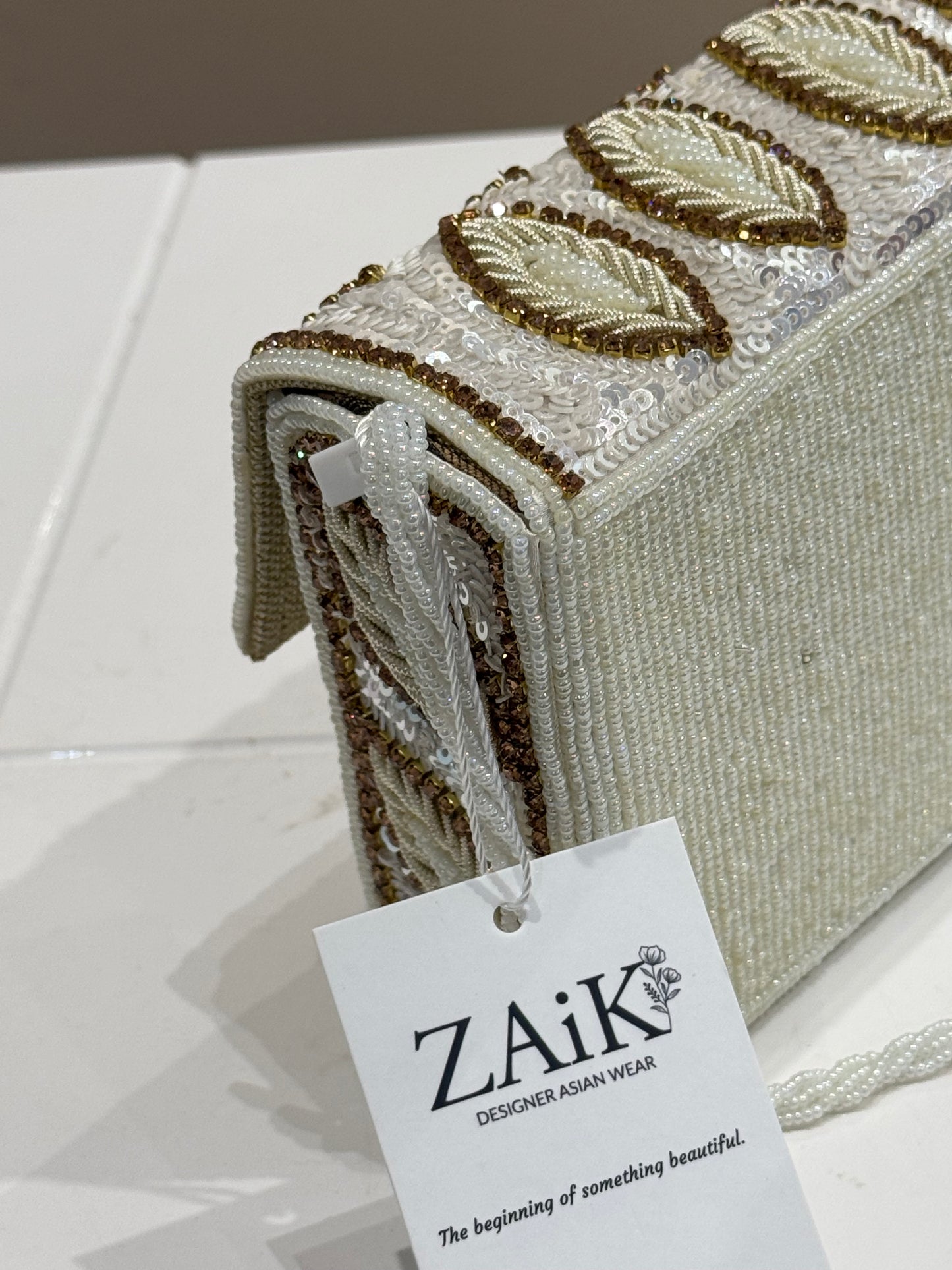 Gold/ White Pearl Bag