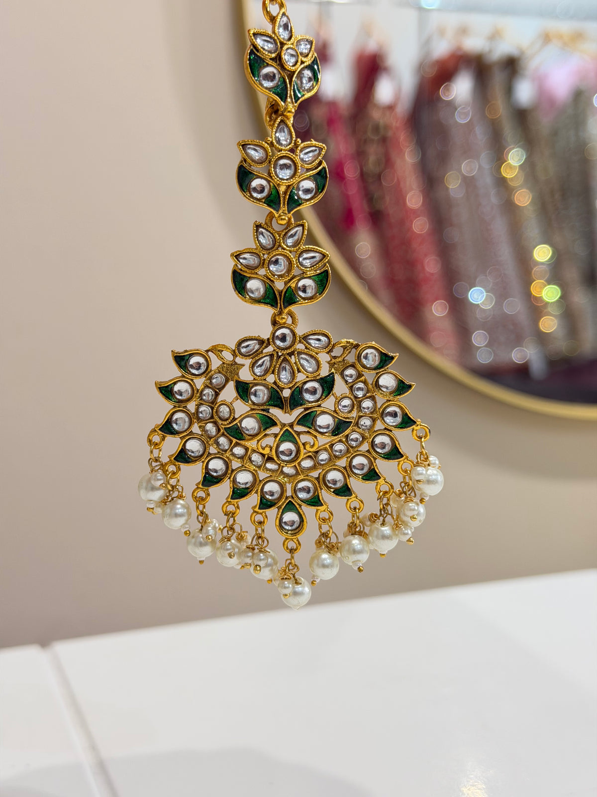Green Gold Tikka Jewellery