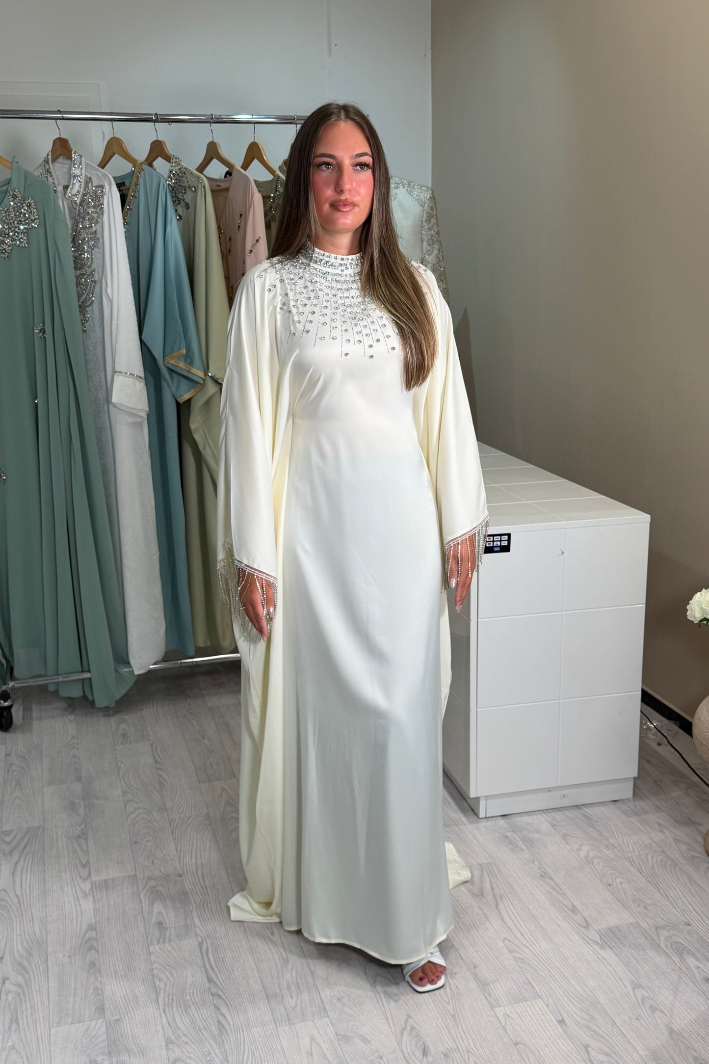 Off White Kaftan + Strass