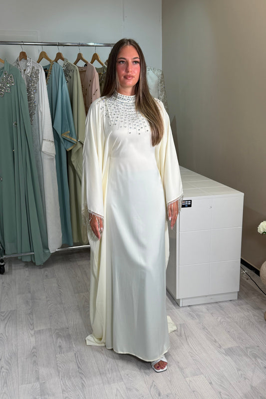 Off White Kaftan + Strass