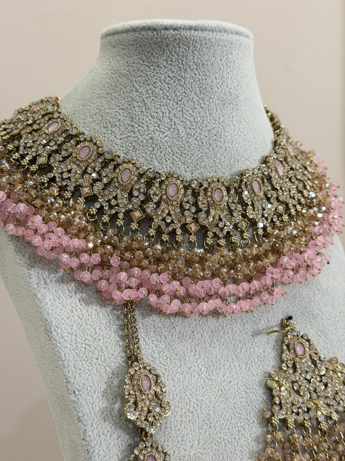 Pink Rose Jewellery Set