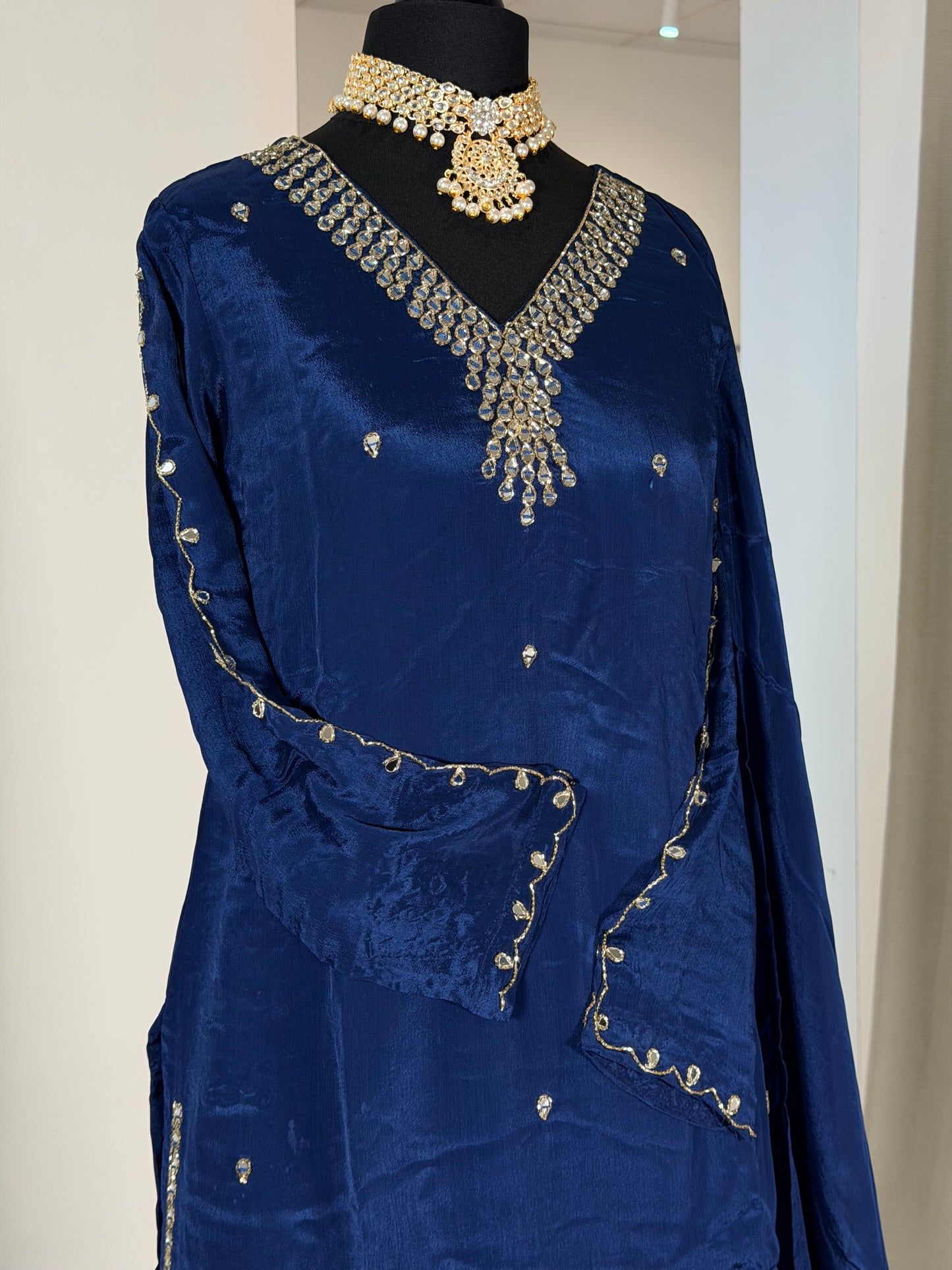 Royal Blue Silk Sharara 14