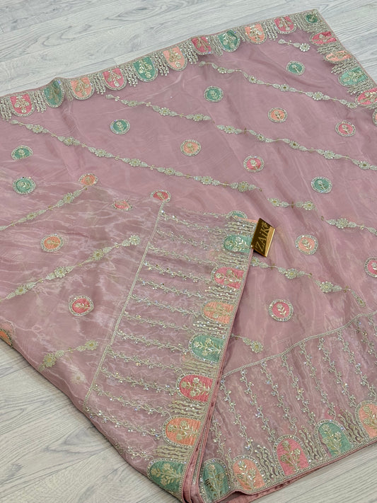 Baby Pink Saree