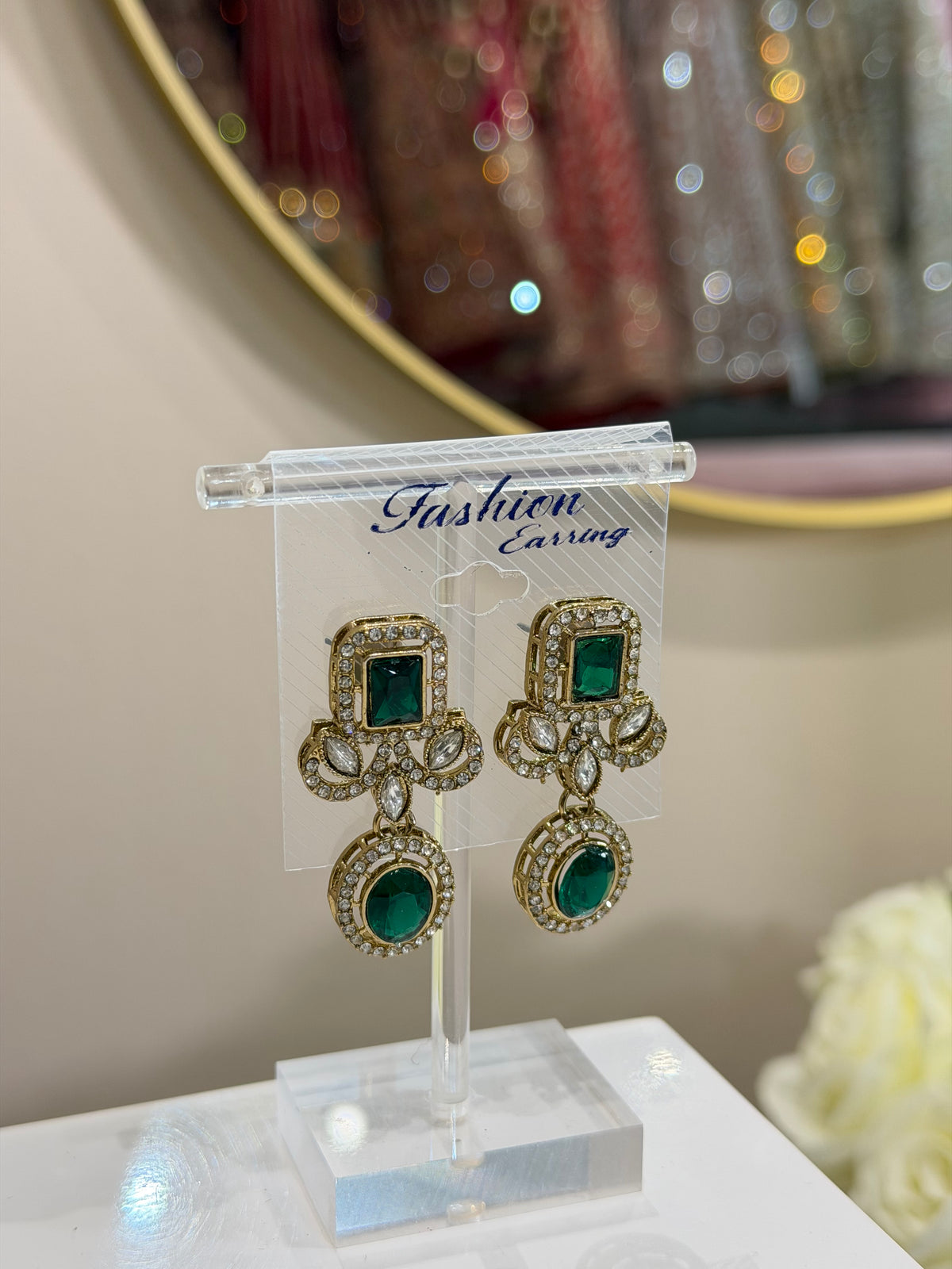 Dark Green Earrings