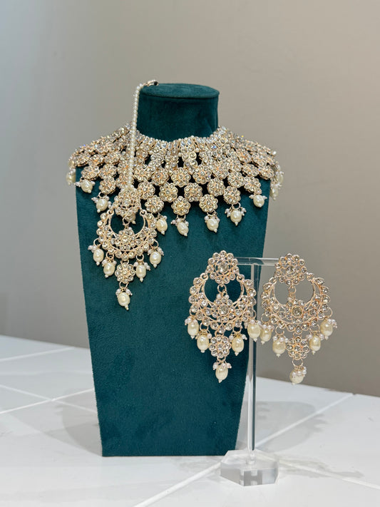 Silver/Rosegold Jewellery Set