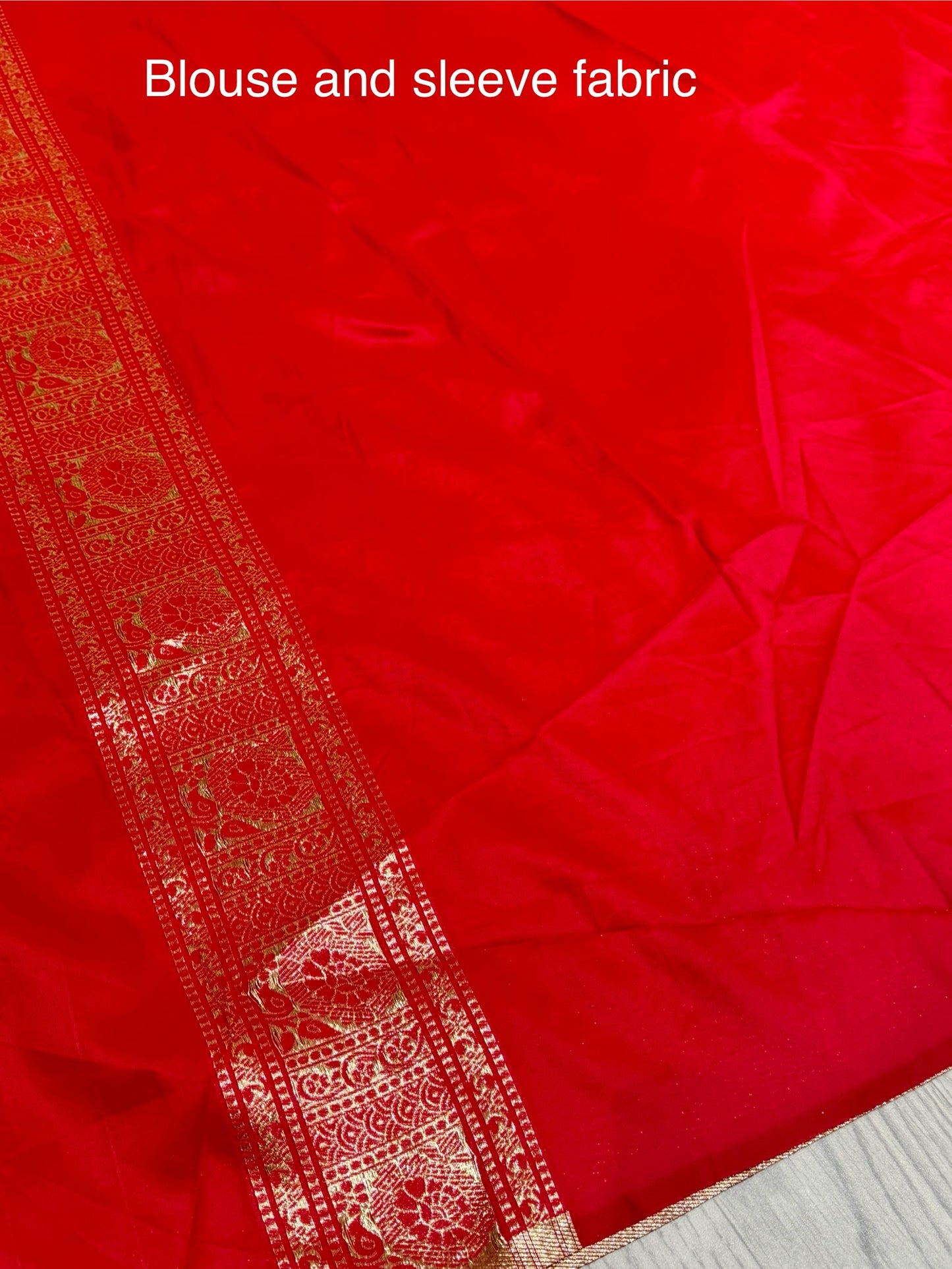 Scarlet Red Silk Saree