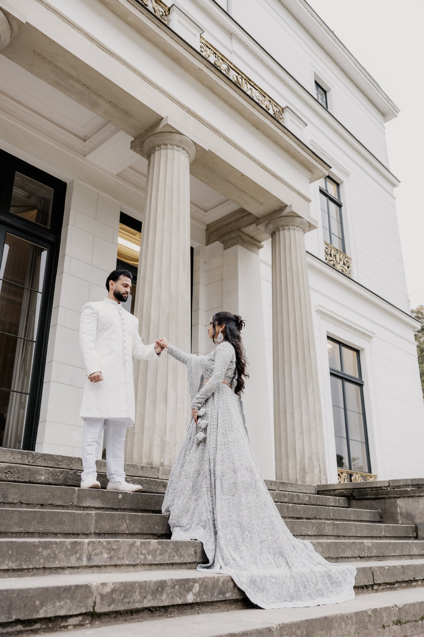 Grey / Silver Bridal Lehenga