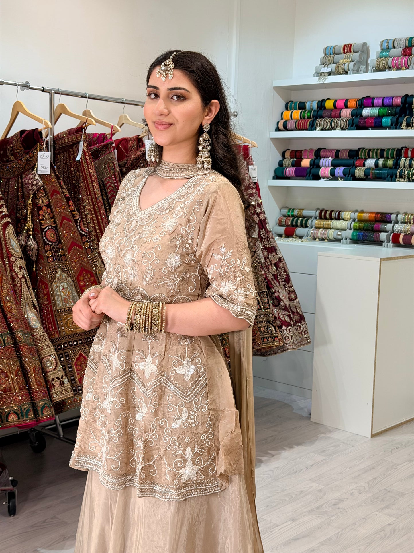 Embellished Tissue Silk Lehenga - Designer Dupatta 10