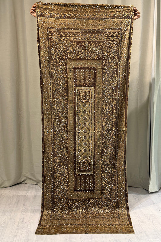 Mirror work Dupatta Braun