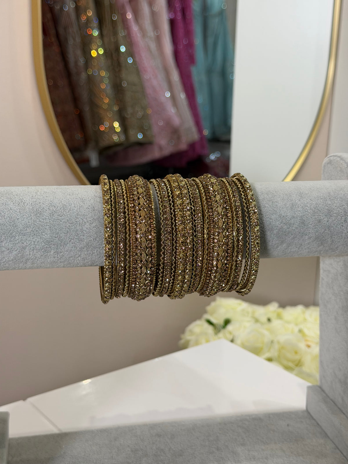 LCT Gold Metal Bangles- Design 2- 18-teilig
