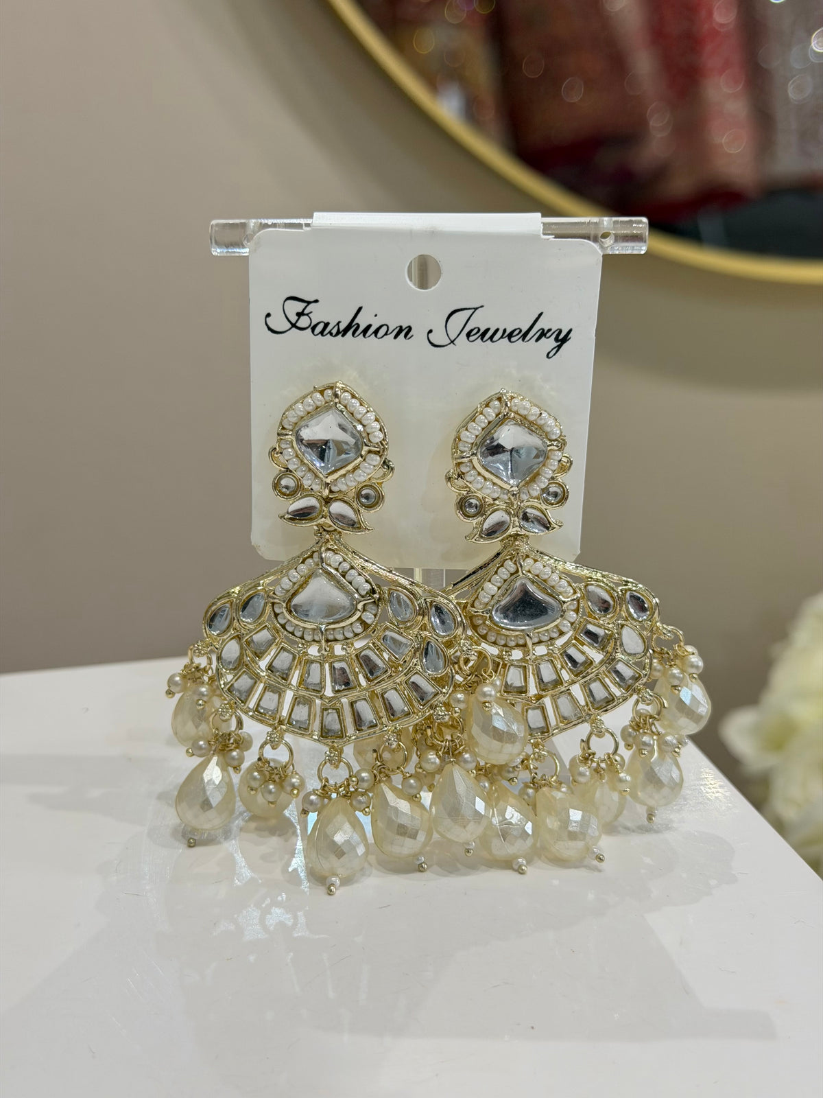 Kanbali Earrings with Pearls