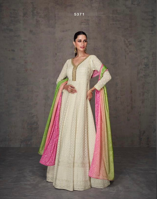 Sayuri White/Pink Anarkali