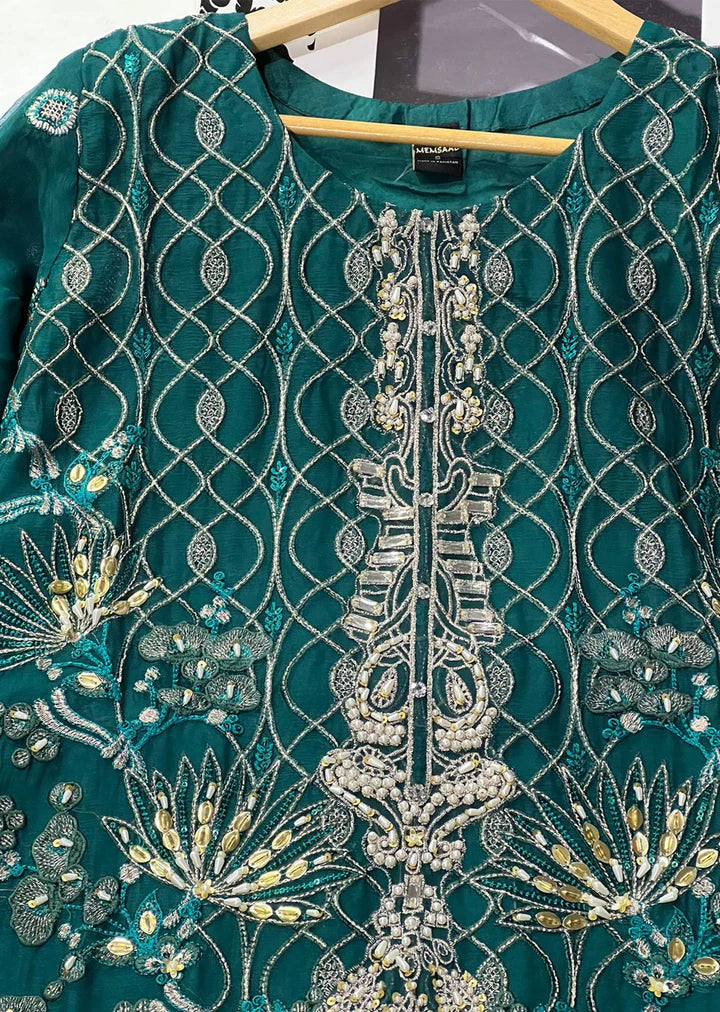 Teal Chiffon Suit 2044