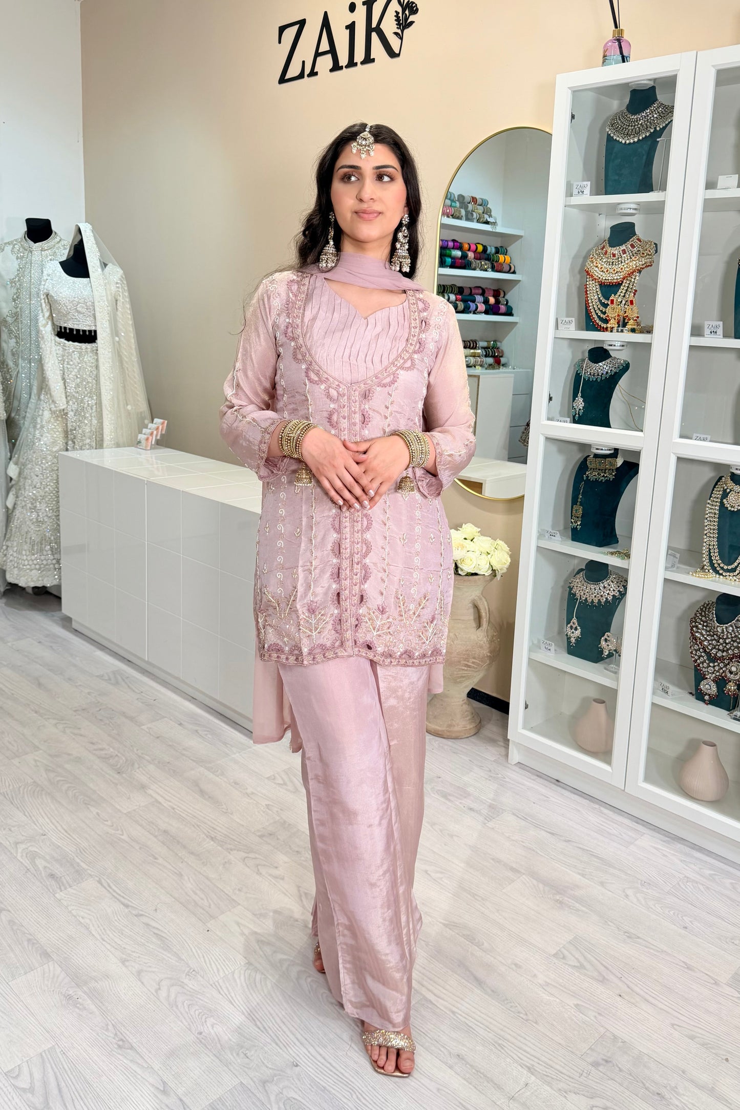 Cutout Design Tissue Silk Sharara 11